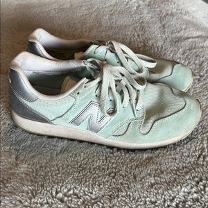 New Balance Light Green and Gray Athletic Shoes